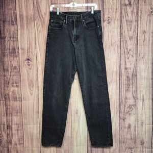 Gap Relaxed Mens 31x34 Taper Jeans Washed Black Denim Pants 1166